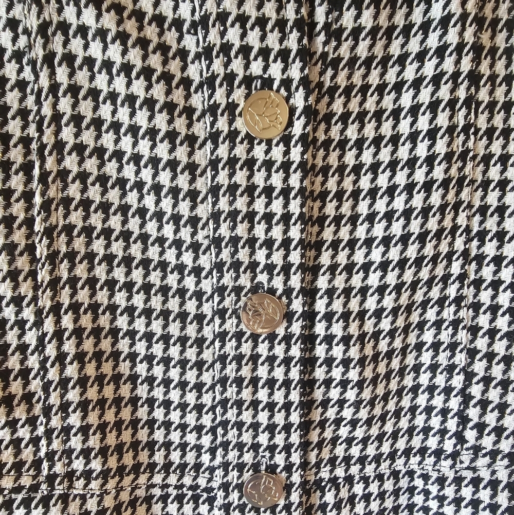Draper James Houndstooth Skirt Mini Sz 8 WS25 - Picture 8 of 9